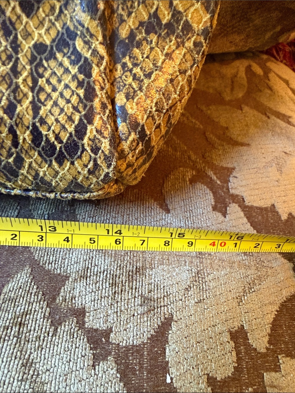 Michael Rome Yellow Python-Print Structured Shoulder Bag -NWT - Picture 11 of 13